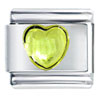 Yellow Heart  Stone   Italian   Charm 