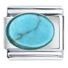 Turquoise Birthstone Italian Charm