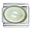 June  Pearl  Color Big Oval  Birthstone  Italian Charm