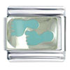 Footprints Blue Italian Charm