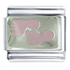 Footprints Pink Italian Charm