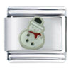 Silver Snowman Italian Charm