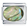 Abalone Oval Italian Charm