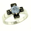 Size 6 Lavender Cz Celtic Cross Ring
