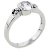 Size 6 Oval Cut Cz Sterling Silver Ring