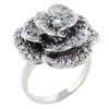 Cz Rose Studded Ring
