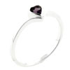 Size 6 February Amethyst Color Heart Cut Cz Ring