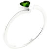 Size 6 Heart Cut Green Cz Ring