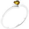 Size 6 Heart Cut Cz Yellow Ring