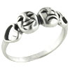 Size 6 Drama Mask Sterling Silver Ring