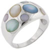 Size 6 Multicolored Faux Mother Of Pearl Ring