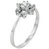 Size 6 Round Cut Cz Flower Ring