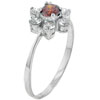 Size 6 Citrine &amp; Cz Flower Ring