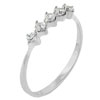 Size 6 Round Cut Cz Quintet Ring