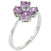 Size 6 Pink Cz Flower  Ring 