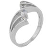 Size 6 Round Cut Cz Quad Split Ring