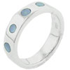 Size 6 Blue Dot Mother Of Pearl Ring