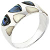 Triangular Faux Abalone &amp; Mother Of Pearl Ring