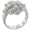 Size 6  Mother  Of Pearl Bauble Flower Ring