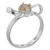 Size 6 Round Cut Cz Topaz Bow Ring