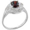 Size 6 Oval Cut Cz  Garnet  Twist Ring
