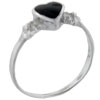 Size 6 Heart Cut Onyx Black Rings