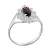 Size 6 Marquise Cut Cz  Garnet  Ring
