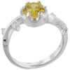 Size 6 Round Cut Citrine Ring