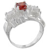 Size 6 Round Cut Cz Citrine Sleigh Ring