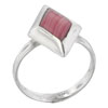 Size 6 Red Coral Marquise Ring