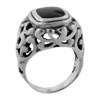 Size 6  Princess  Cut Onyx Vine Black  Rings 