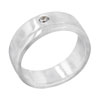Size 6 Round Cut Cz Grooved Ring
