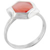Size 6 Pink Hexagonal Red Coral Shell Ring