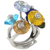 Size 7 Round Cut Cz Multicolor Ring
