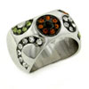 Size 7 Round Cut Multicolor Cz Ring