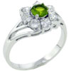 Size 7 Round Cut Periot Cz Ring