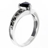 Size 7 Black Heart Cz Sterling Silver Ring