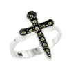 Size 7 Marcasite Cross Ring