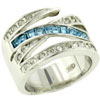 Size 7 Aquamarine Cz Wrap Ring