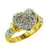 Size 7 Heart Cz Golden Ring