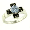 Size 7 Lavender Cz  Celtic  Cross Ring