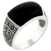 Size 7 Rectangle Cut Onyx Ring