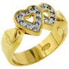 Size 7 Cz Hearts Ring