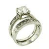 Size 7 Round Cut Cz Wedding Set Ring