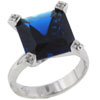 Asscher Cut Sapphire Cz Ring