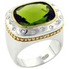 Size 7 Cushion Cut Perodot Cz Ring