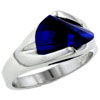 Size 7 Fan Cut Blue Purple Cz Ring