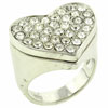 Size 7 Cz Heart Pave Setting Ring