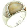 Size 7 Pink Pearl With Cz Ring