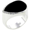 Size 7 Pear Cut Onyx Black Rings